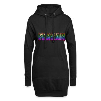 Ferran RS Arc-en-ciel - Sweat-shirt à capuche long Femme - noir - Devant