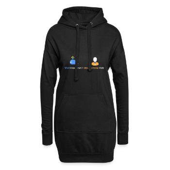 Wal Investoren > das Volk - Hoodie-Kleid - Schwarz - Vorne