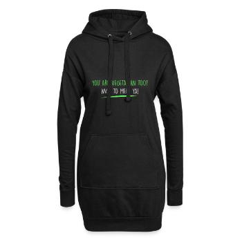 Sie sind auch Vegetarier? - Hoodie-Kleid - Schwarz - Vorne