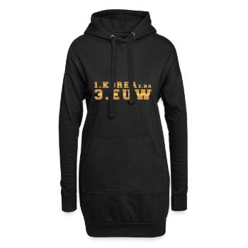1. KOREA 2. EUW 3. NA - Hoodie-Kleid - Schwarz - Vorne