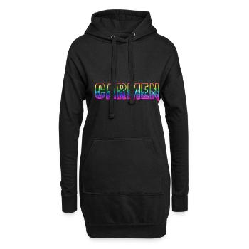 carmen rs arc-en-ciel - Sweat-shirt à capuche long Femme - noir - Devant