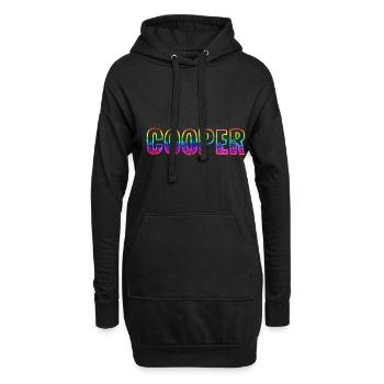 cooper rs arc-en-ciel - Sweat-shirt à capuche long Femme - noir - Devant