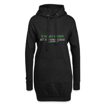 Du bist auch Vegetarier? - Hoodie-Kleid - Schwarz - Vorne