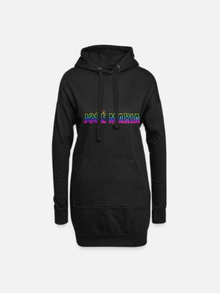 josé maria rs regenbogen - Hoodie-Kleid - Schwarz