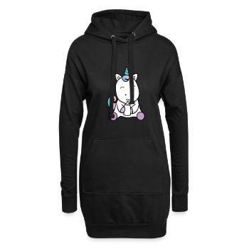 Baby Einhorn - Hoodie-Kleid - Schwarz - Vorne