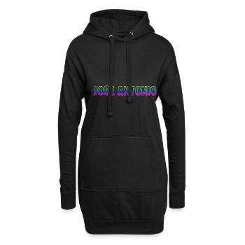 josé antonio rs regenbogen - Hoodie-Kleid - Schwarz - Vorne