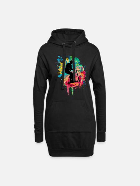 stuntscooter kickscooter scooter kick scooter eroller - Hoodie Dress - black