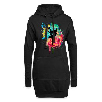 Breakdance Bboy Bgirl HipHop - Hoodie-Kleid - Schwarz - Vorne