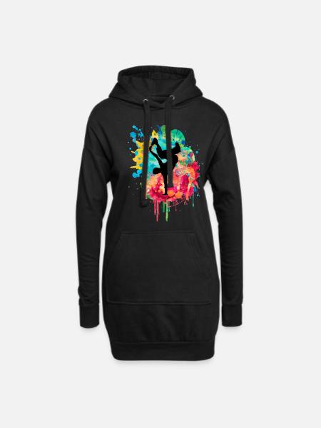 Breakdance Bboy Bgirl HipHop - Hoodie-Kleid - Schwarz
