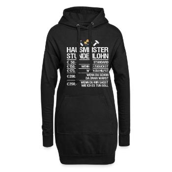 Hausmeister Hauswart Geschenk Facility Manager - Hoodie-Kleid - Schwarz - Vorne