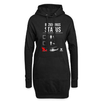 Witziges Helicopter Beziehung Status Design - Hoodie-Kleid - Schwarz - Vorne