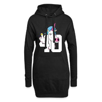 40. GEBURTSTAG EINHORN - Hoodie-Kleid - Schwarz - Vorne