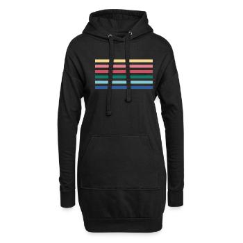 Rainbow - Hoodie-Kleid - Schwarz - Vorne