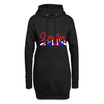 London - Hoodie-Kleid - Schwarz - Vorne