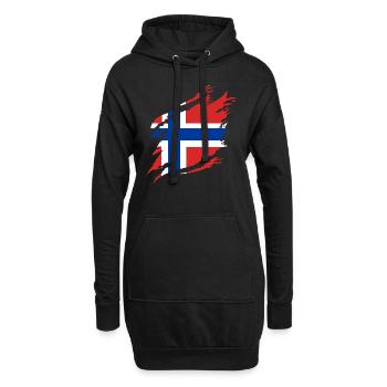 Norvège Drapeau Scandinavie Drapeau norvégien - Sweat-shirt à capuche long Femme - noir - Devant