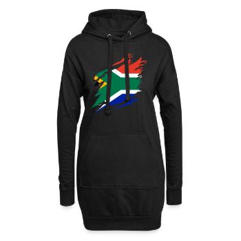 Afrique du Sud Drapeau Afrique Afrique Afrique du Sud - Sweat-shirt à capuche long Femme - noir - Devant