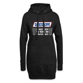 Dubbeglas Weinschorle Weinfest - Hoodie-Kleid - Schwarz - Vorne