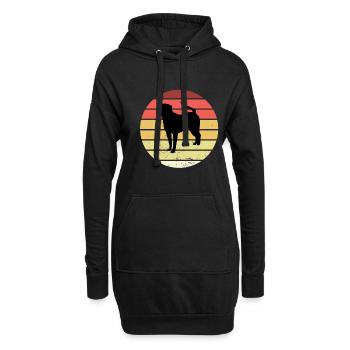 Deutscher Jagdterrier - Hoodie-Kleid - Schwarz - Vorne