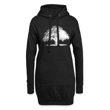 Arbre - Sweat-shirt à capuche long Femme - noir - Devant