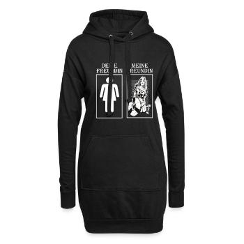 Schildmaid Wikinger Kriegerin - Hoodie-Kleid - Schwarz - Vorne