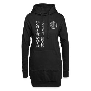 Schildmaid Wikinger Kriegerin - Hoodie-Kleid - Schwarz - Vorne