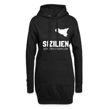 Sizilien Sizilianer Palermo Sicilia - Hoodie-Kleid - Schwarz - Vorne