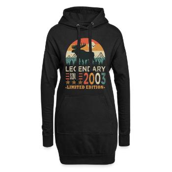 2003 legendäres Jubiläum 20 Jahre - Hoodie-Kleid - Schwarz - Vorne