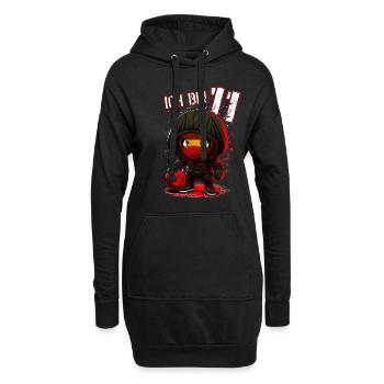 Anniversaire des enfants 11 ans - Basketball et Ninjas - Sweat-shirt à capuche long Femme - noir - Devant