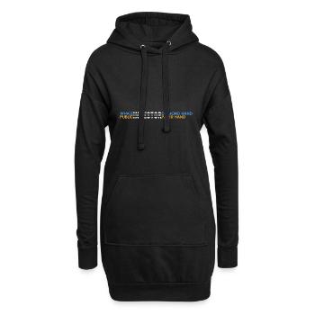 Wal-Anleger = Diamant - Hoodie-Kleid - Schwarz - Vorne