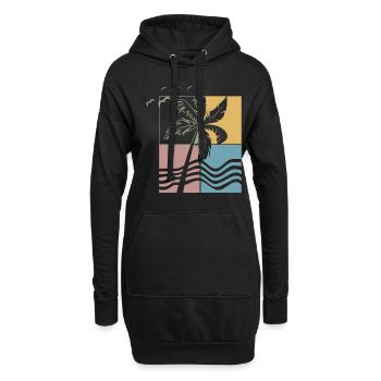 Surf Style - Surfing Sport - Hoodie-Kleid - Schwarz - Vorne