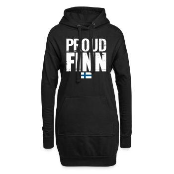 Proud Finn Finnland Finnische Flagge Finne - Hoodie-Kleid - Schwarz - Vorne