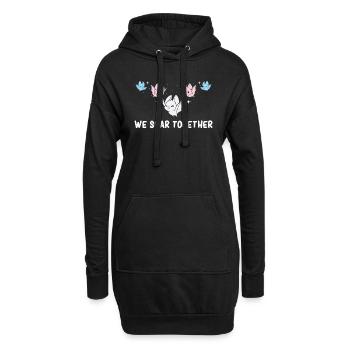 Transgender - Transgender Pride - Transgender Flag - Hoodie-Kleid - Schwarz - Vorne