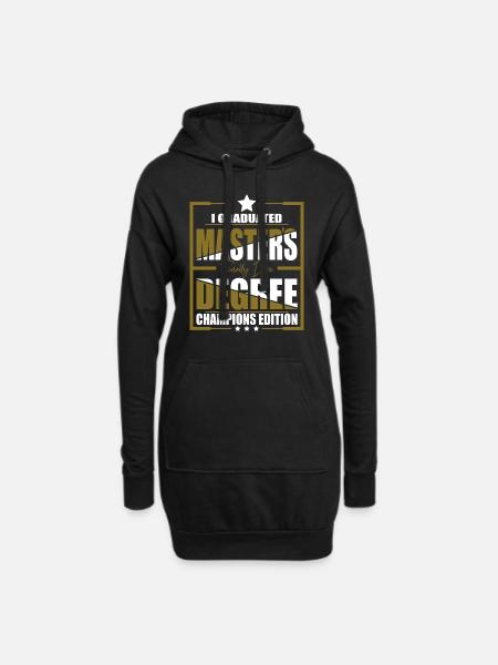 Master's Degree - Hoodie Dress - black