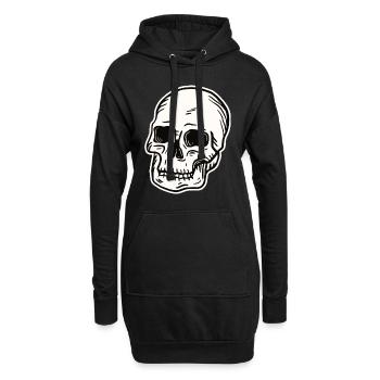 Skull Skeleton Skull Horror Cadeau d’Halloween - Sweat-shirt à capuche long Femme - noir - Devant