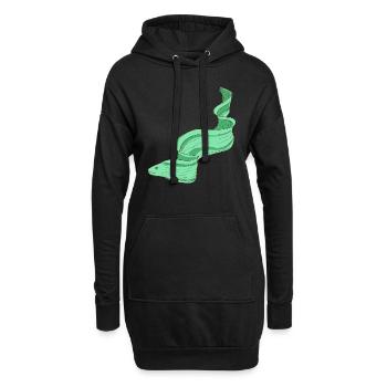 Meerestiere - Hoodie-Kleid - Schwarz - Vorne