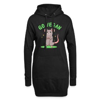 Conception de rats pour les fiers végétaliens - Sweat-shirt à capuche long Femme - noir - Devant