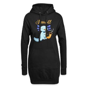Conception de jeu de mots Saxolotl pour les amateurs d’axolotl - Sweat-shirt à capuche long Femme - noir - Devant