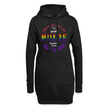 Love is Love, Gay Pride, LGBTQ+ - Hoodie Dress - black - Front