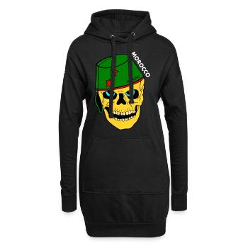 Maroc - Sweat-shirt à capuche long Femme - noir - Devant