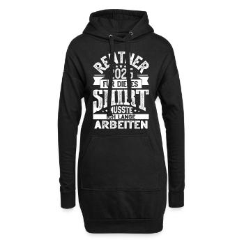 Rentner 2025 - Hoodie-Kleid - Schwarz - Vorne