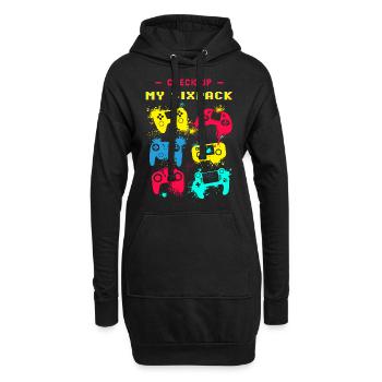 Gamer Gaming Sixpack - Sweat-shirt à capuche long Femme - noir - Devant