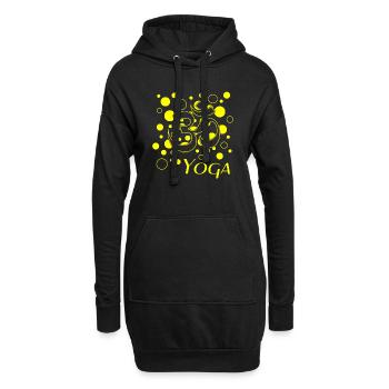 Yoga Om Namaste - Hoodie-Kleid - Schwarz - Vorne