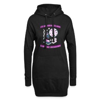 Biologie Biologe Mikroskop - Hoodie-Kleid - Schwarz - Vorne