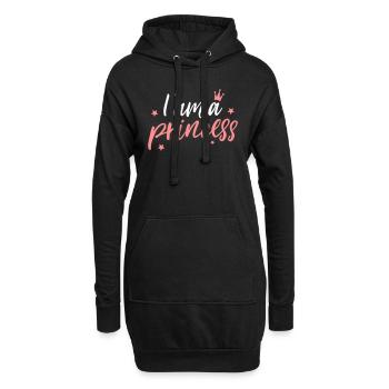 I am a princess - Hoodie Dress - black - Front