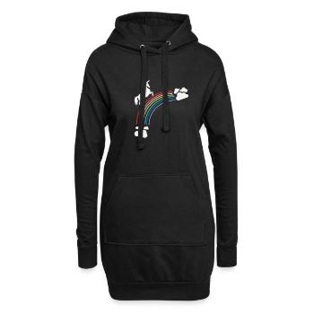 Unicorn - Hoodie-Kleid - Schwarz - Vorne