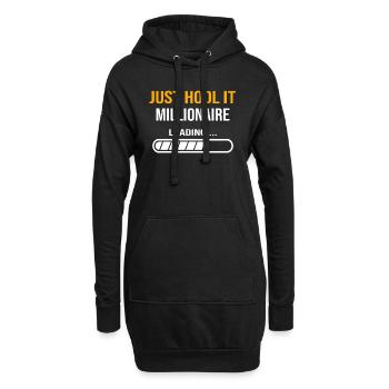 To the moon with hodl noodle just hodl it - Sweat-shirt à capuche long Femme - noir - Devant