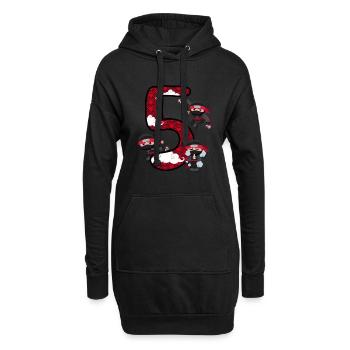 5. Geburtstag Junge Ninja 5 Jahre Ninja Kostüm - Hoodie-Kleid - Schwarz - Vorne
