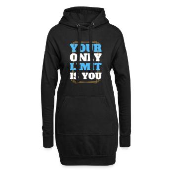 Limiter la motivation au gymnase de fitness - Sweat-shirt à capuche long Femme - noir - Devant