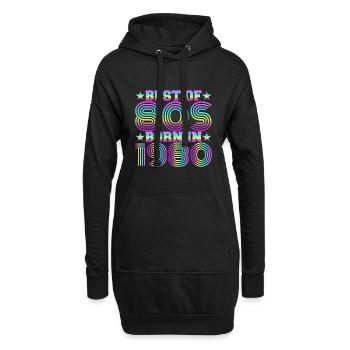 Le meilleur des années 80 né en 1980 Vintage - Sweat-shirt à capuche long Femme - noir - Devant