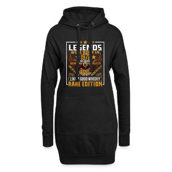 Legenden Wurden 1972 Geboren, Gealtert Wie Whisky - Hoodie-Kleid - Schwarz - Vorne